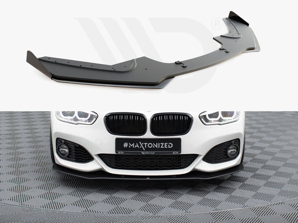 MAXTON DESIGN Street PRO Front Splitter V.3 + Flaps BMW 1 F20 M-Pack Facelift / M140i