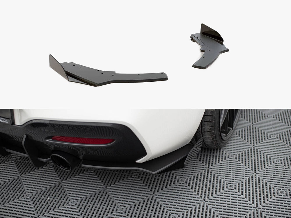 Maxton Design Street PRO Rear Side Splitters V.2 + Flaps BMW 1 F20 M140i - BM1F20FMCNC-RSD2B+RSF1G - Image 1