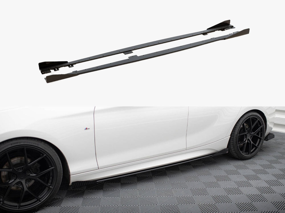 Street PRO Side Skirts Diffusers V.2 + Flaps BMW 1 F20 M135i / M140i / M-Pack