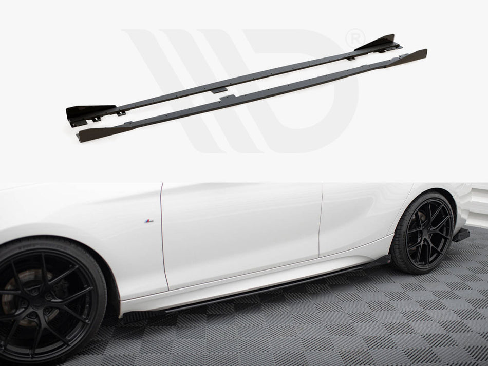 MAXTON DESIGN Street PRO Side Skirts Diffusers V.2 + Flaps BMW 1 F20 M135i / M140i / M-Pack