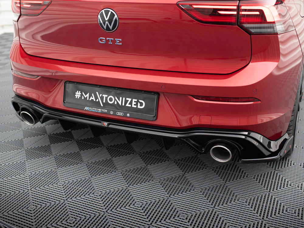 Rear Valance + Exhaust Ends Imitation Volkswagen Golf GTE / R-Line Mk8 / Mk8 Facelift