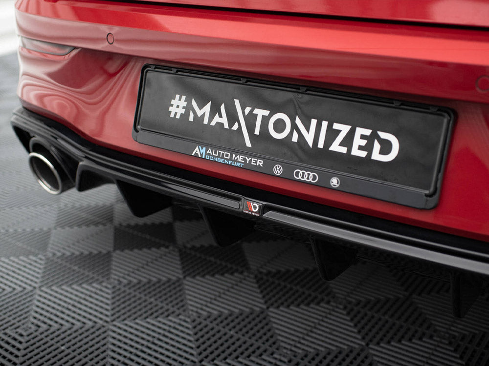 Rear Valance + Exhaust Ends Imitation Volkswagen Golf GTE / R-Line Mk8 / Mk8 Facelift