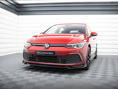 Maxton Design Front Splitter V.2 + Flaps Volkswagen Golf GTI / GTE / GTD / R-Line Mk8 - VW-GO-8-GTI-FD2G+FSF - Image 2