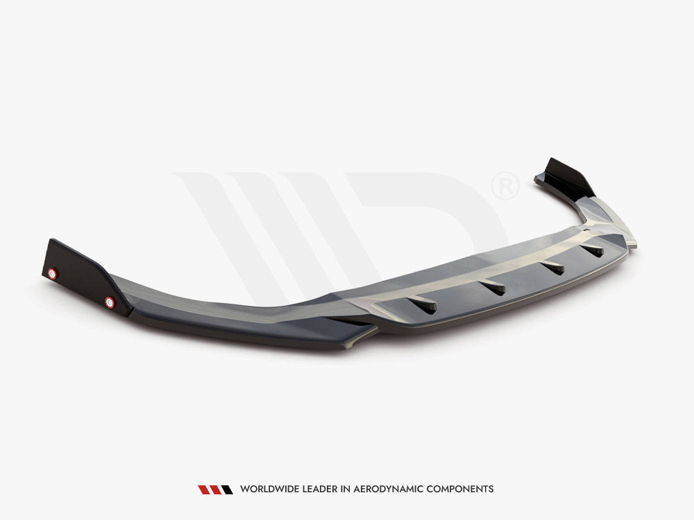 Maxton Design Front Splitter V.2 + Flaps Volkswagen Golf GTI / GTE / GTD / R-Line Mk8 - VW-GO-8-GTI-FD2G+FSF - Image 5