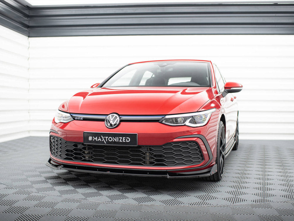 Maxton Design Front Splitter V.3 + Flaps Volkswagen Golf GTI / GTE / GTD / R-Line Mk8 - VW-GO-8-GTI-FD3G+FSF - Image 2