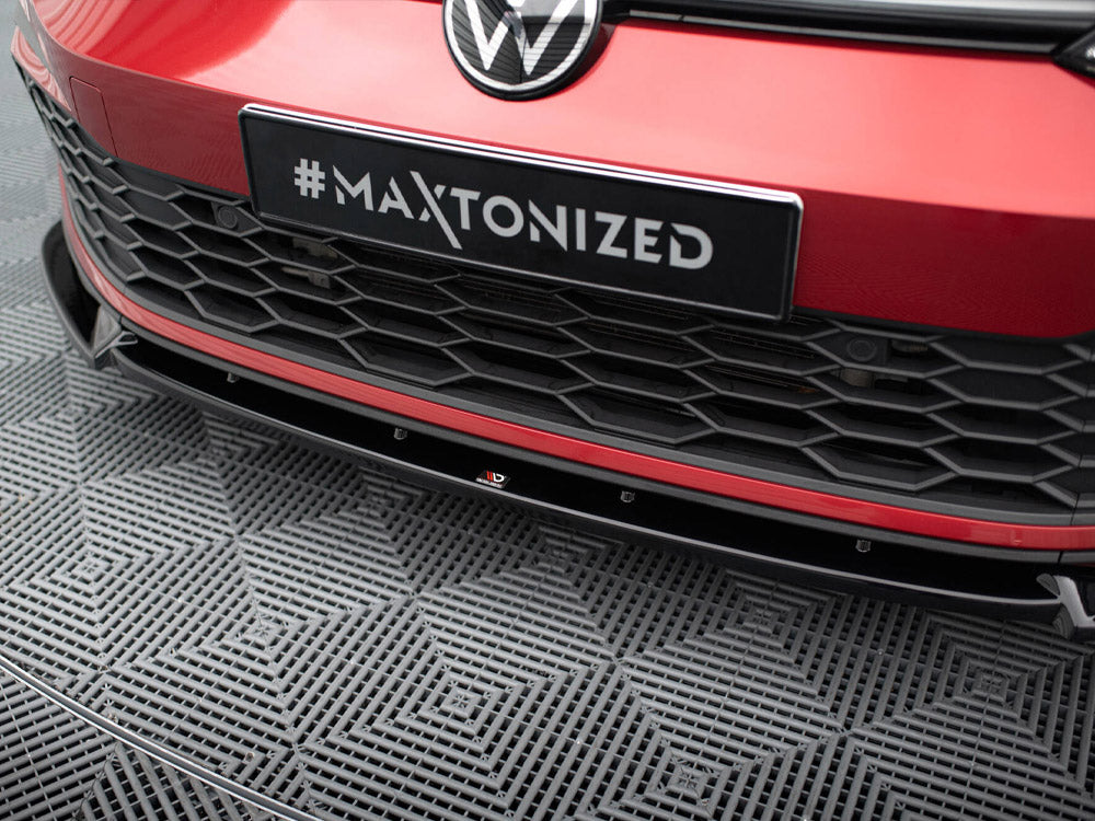 Maxton Design Front Splitter V.3 + Flaps Volkswagen Golf GTI / GTE / GTD / R-Line Mk8 - VW-GO-8-GTI-FD3G+FSF - Image 4