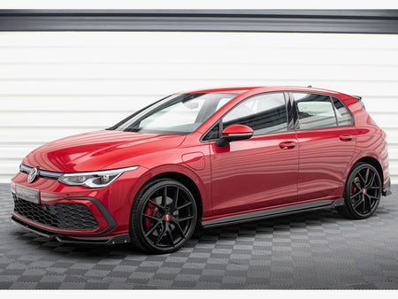 Maxton Design Side Skirts Diffusers V.2 + Flaps Volkswagen Golf GTI / GTE / GTI Clubsport / GTD / R-Line Mk8 - VW-GO-8-GTI-SD2G+SF - Image 2