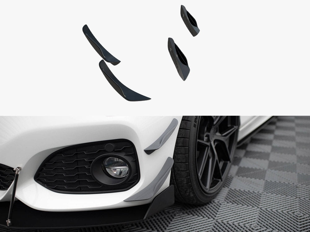 Maxton Design Front Bumper Wings (Canards) BMW 1 M-Pack / M140i F20 Facelift - BM-1-F20F-M-CAN1 - Image 1