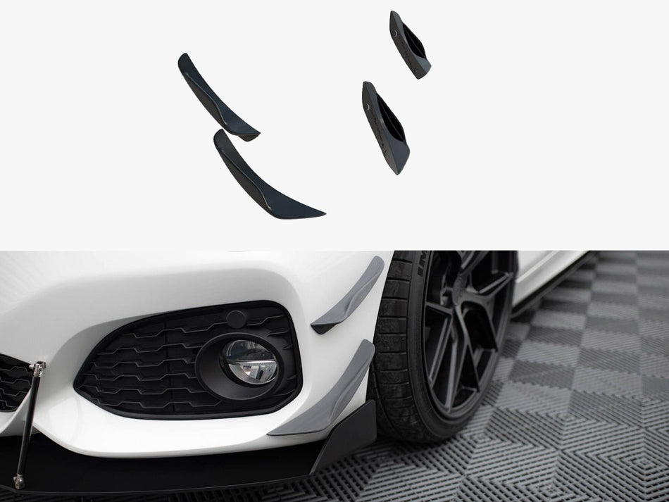Maxton Design Front Bumper Wings (Canards) BMW 1 M-Pack / M140i F20 Facelift - BM-1-F20F-M-CAN1 - Image 1