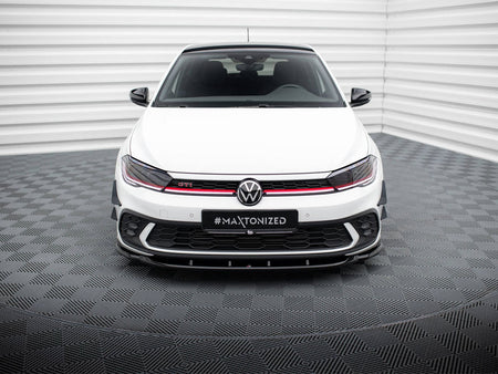 Maxton Design Front Splitter V.1 Volkswagen Polo GTI Mk6 Facelift - VW-PO-6F-GTI-FD1G - Image 3
