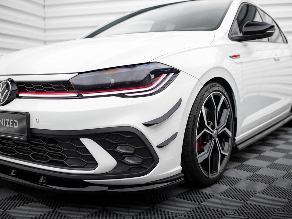 Maxton Design Front Bumper Wings (Canards) Volkswagen Polo GTI Mk6 Facelift - VW-PO-6F-GTI-CAN1 - Image 2