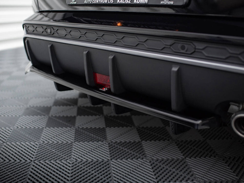 Maxton Design Central Rear Splitter (Vertical Bars) Hyundai Kona N-Line Mk2 - HY-KO-2-NLINE-RSD1G+RD1G - Image 4