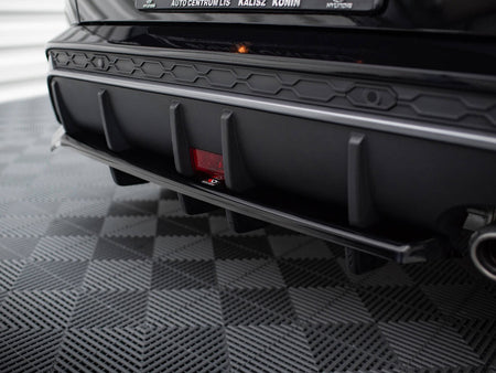 Maxton Design Central Rear Splitter (Vertical Bars) Hyundai Kona N-Line Mk2 - HY-KO-2-NLINE-RSD1G+RD1G - Image 4