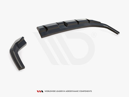 Maxton Design Central Rear Splitter (Vertical Bars) Hyundai Kona N-Line Mk2 - HY-KO-2-NLINE-RSD1G+RD1G - Image 6