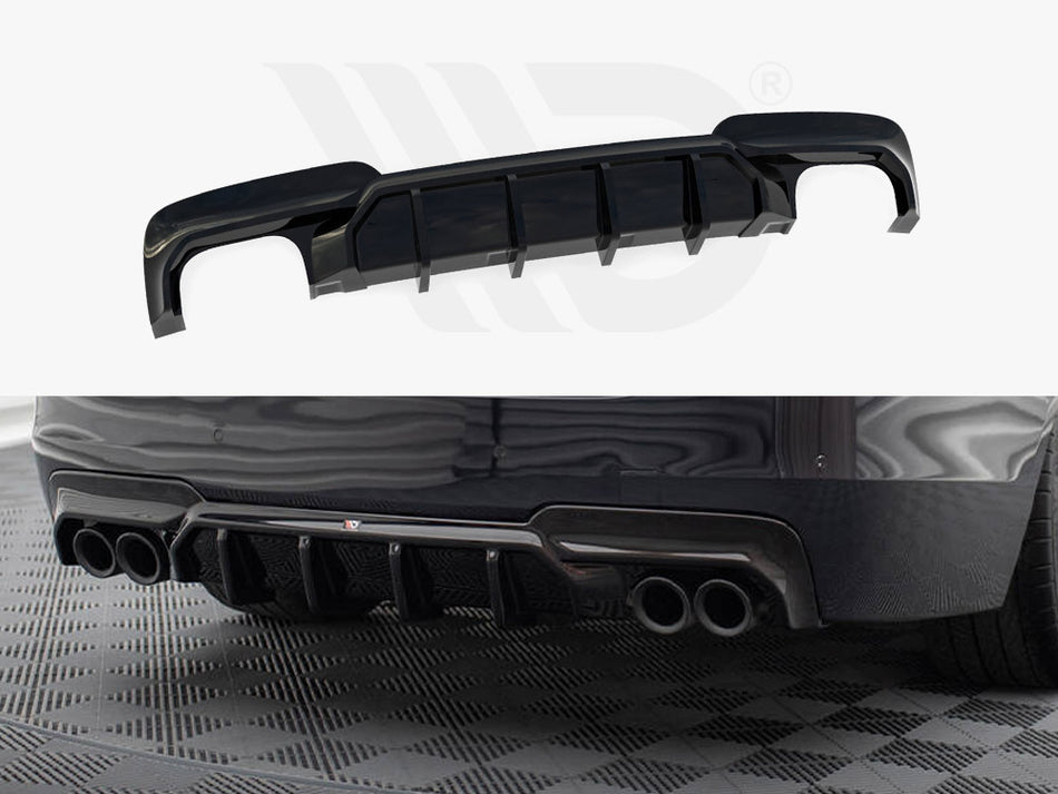MAXTON DESIGN Rear Valance V.2 BMW 5 M-Pack F10 / F11 (Version with two double exhausts)
