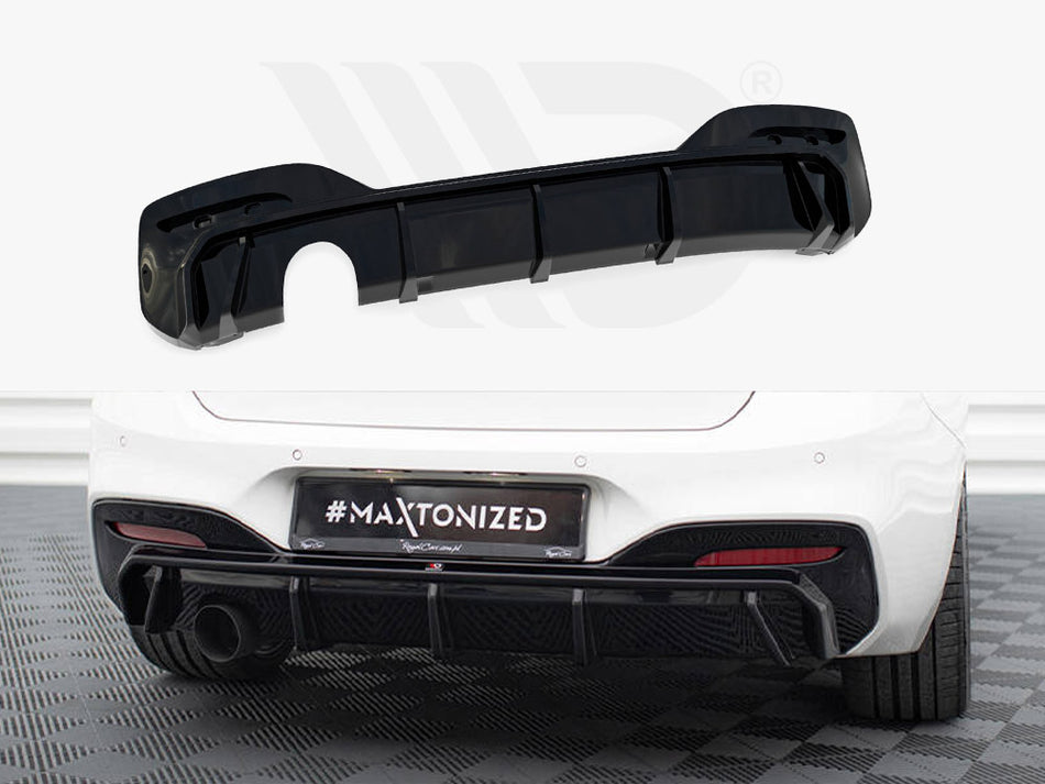 MAXTON DESIGN Rear Valance V.3 BMW 1 M-Pack F20 Facelift (Version with single exhaust on one side)