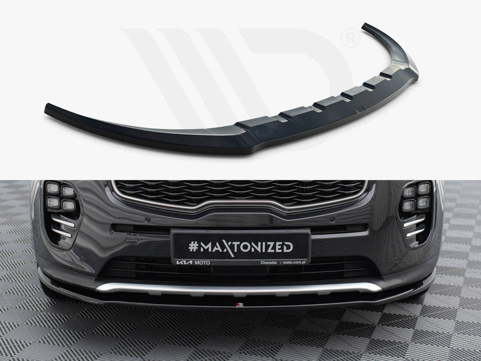 MAXTON DESIGN Front Splitter KIA Sportage Mk4 GT-Line - Carbon Look