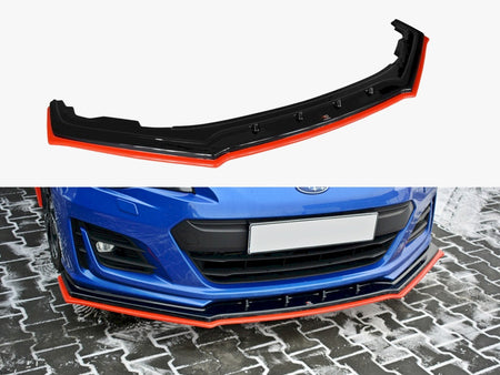 Maxton Design Front Splitter V.4 Subaru BRZ Mk1 Facelift - SU-BRZ-1F-FD1G+FD1RRED - Image 1
