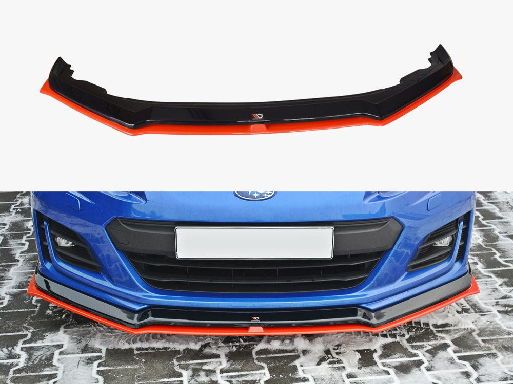 Maxton Design Front Splitter V.5 Subaru BRZ Mk1 Facelift - SU-BRZ-1F-FD3RRED+FD3G - Image 1