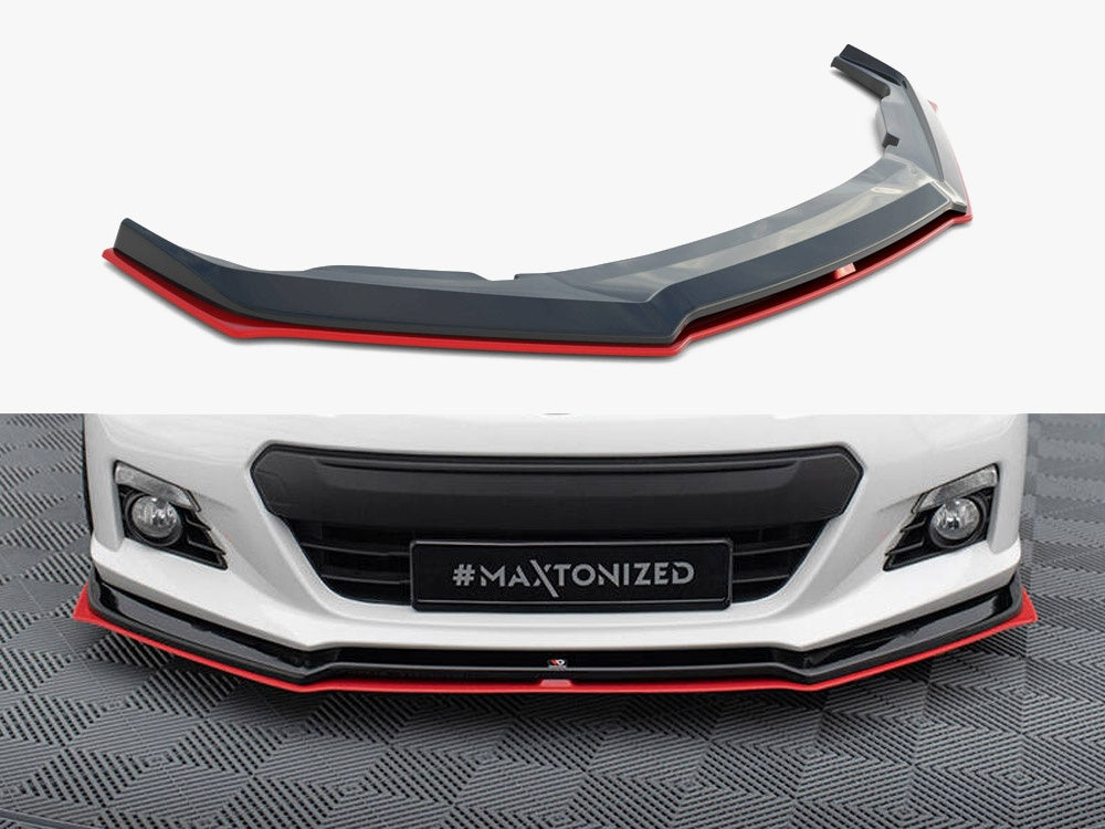 Maxton Design Front Splitter V.3 Subaru BRZ Mk1 - SU-BRZ-1-FD2G+FD2RRED - Image 1