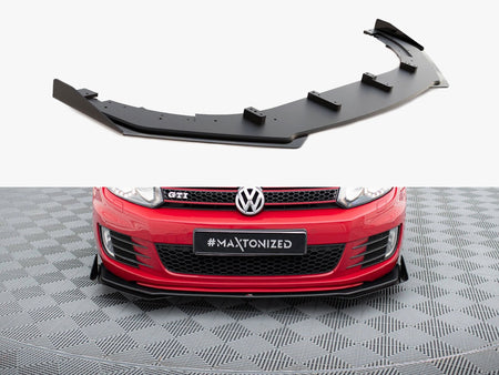 Maxton Design Street PRO Front Splitter V.3 + Flaps VW Golf GTI Mk6 - VWGO6GTICNC-FD3B+FSF1G - Image 1