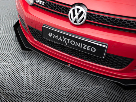 Maxton Design Street PRO Front Splitter V.3 + Flaps VW Golf GTI Mk6 - VWGO6GTICNC-FD3B+FSF1G - Image 5