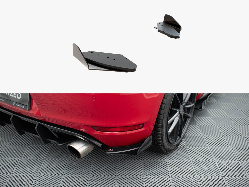 Maxton Design Street PRO Rear Side Splitters + Flaps VW Golf GTI Mk6 - VWGO6GTICNC-RSD1B+RSF1G - Image 1