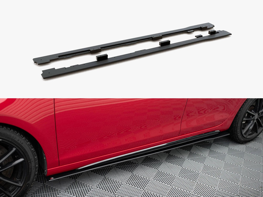 Maxton Design Street PRO Side Skirts Diffusers VW Golf GTI Mk6 - VWGO6GTICNC-SD1B - Image 1