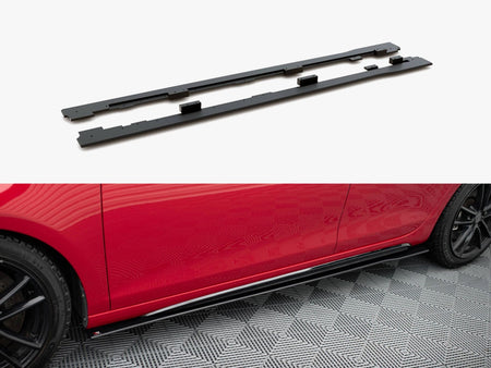 Maxton Design Street PRO Side Skirts Diffusers VW Golf GTI Mk6 - VWGO6GTICNC-SD1B - Image 1
