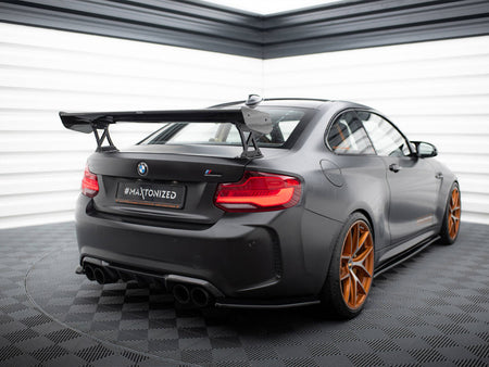 Maxton Design Carbon Spoiler With External Brackets Uprights BMW M2 F87 - CF-BM-M2-F87-WING5-EXT-245-P - Image 2