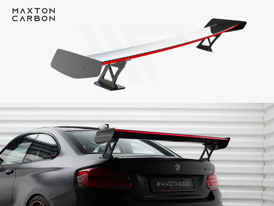 Carbon Spoiler With External Brackets Uprights + LED BMW M2 F87