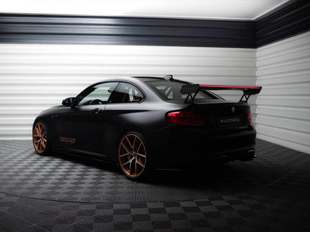 Maxton Design Carbon Spoiler With External Brackets Uprights + LED BMW M2 F87 - CF-BM-M2-F87-WING5-EXT-245-P+LED - Image 7