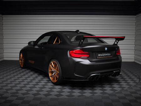 Maxton Design Carbon Spoiler With External Brackets Uprights + LED BMW M2 F87 - CF-BM-M2-F87-WING5-EXT-245-P+LED - Image 10
