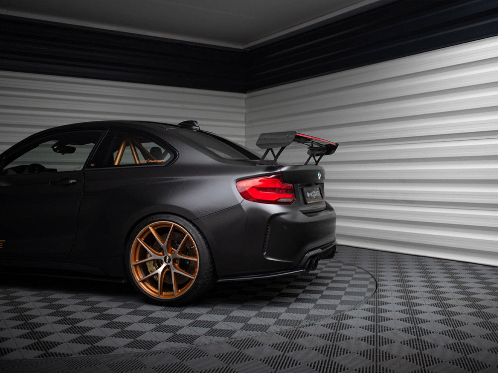 Maxton Design Carbon Spoiler With External Brackets Uprights + LED BMW M2 F87 - CF-BM-M2-F87-WING5-EXT-245-P+LED - Image 13