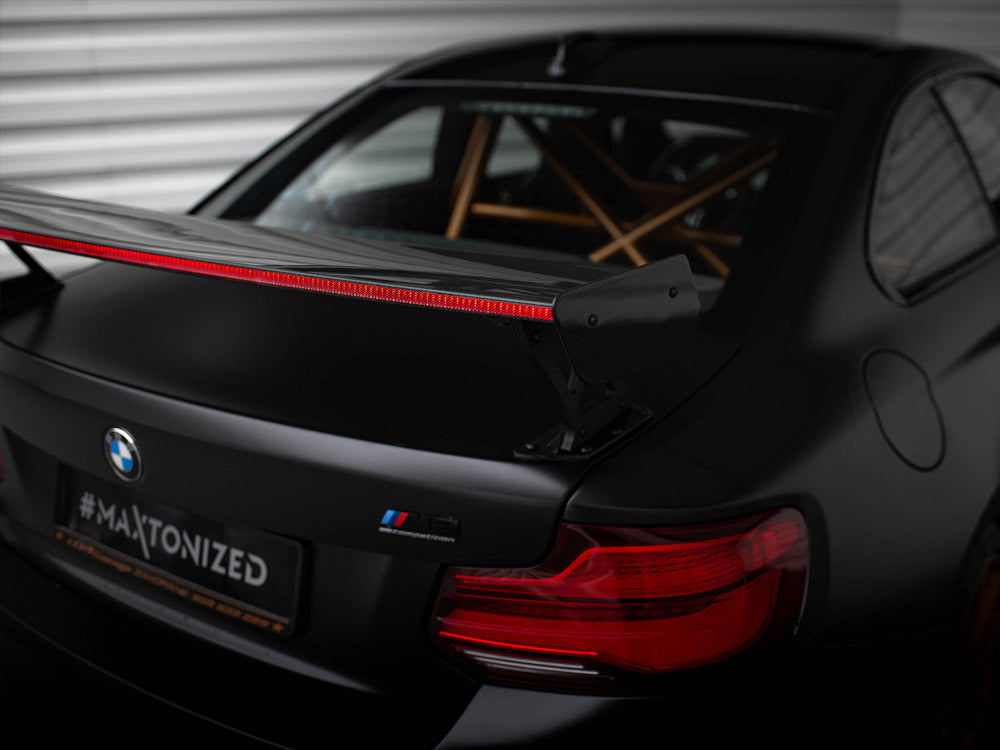 Maxton Design Carbon Spoiler With External Brackets Uprights + LED BMW M2 F87 - CF-BM-M2-F87-WING5-EXT-245-P+LED - Image 20