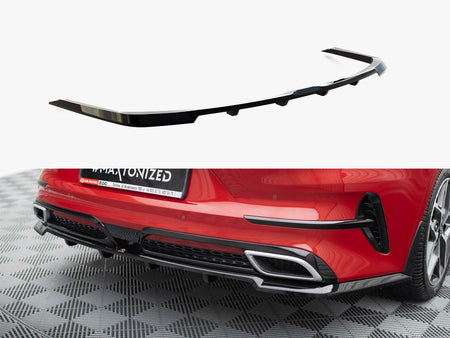 Maxton Design Central Rear Splitter (Vertical Bars) Kia ProCeed GT-Line Mk1 - KI-CE-3F-PRO-GTLINE-RD1G+RD2G - Image 1
