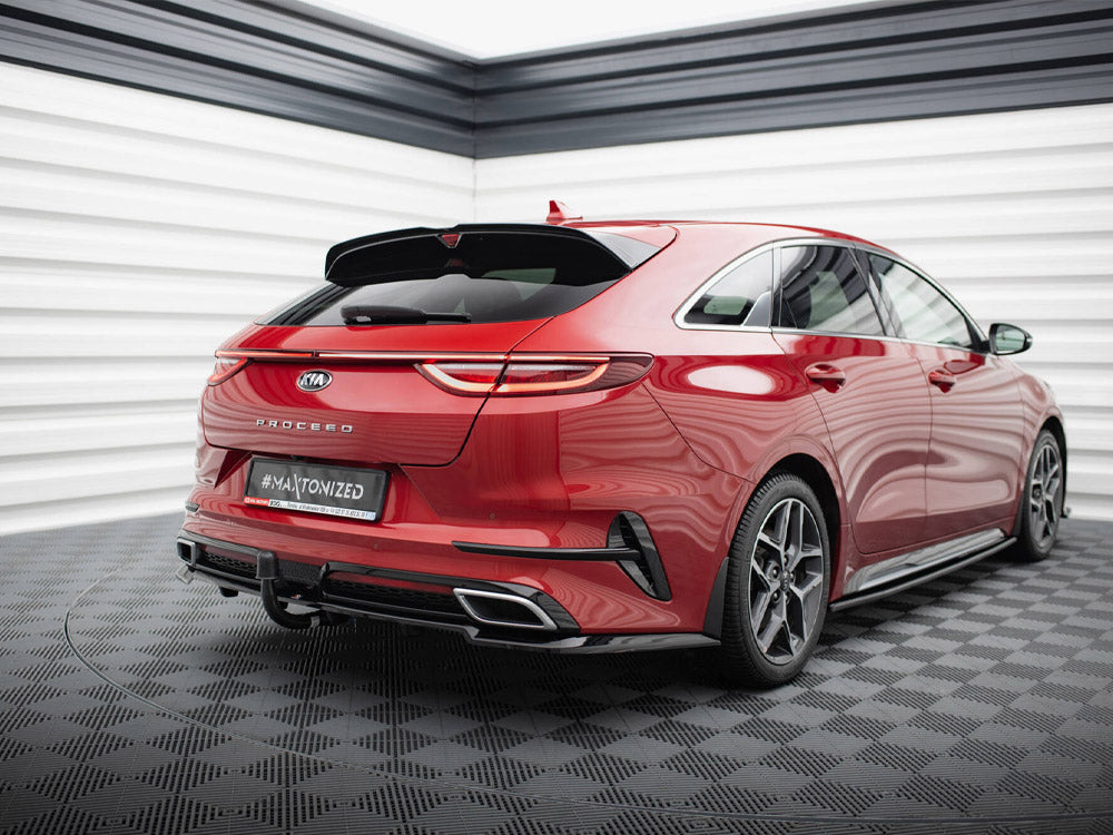Maxton Design Central Rear Splitter (Vertical Bars) Kia ProCeed GT-Line Mk1 - KI-CE-3F-PRO-GTLINE-RD1G+RD2G - Image 3