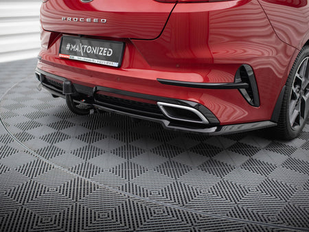 Maxton Design Central Rear Splitter (Vertical Bars) Kia ProCeed GT-Line Mk1 - KI-CE-3F-PRO-GTLINE-RD1G+RD2G - Image 5