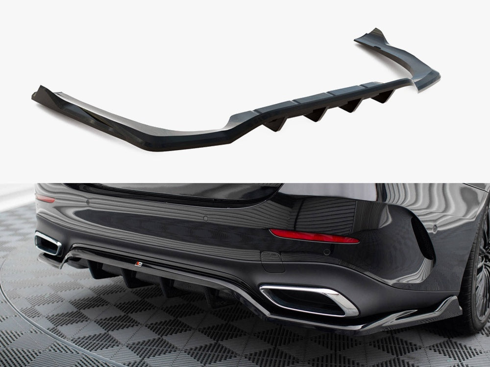 Maxton Design Rear Splitter (Vertical Bars) Mercedes-Benz E AMG-Line W214 - ME-E-214-AMGLINE-RD1G+RD2G - Image 1