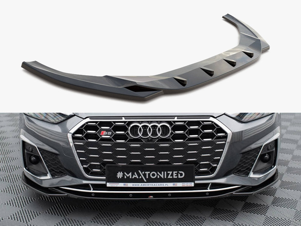 Maxton Design Front Splitter V.1 Audi S5 / A5 S-Line F5 Facelift - AU-S5-2F-FD1G - Image 1