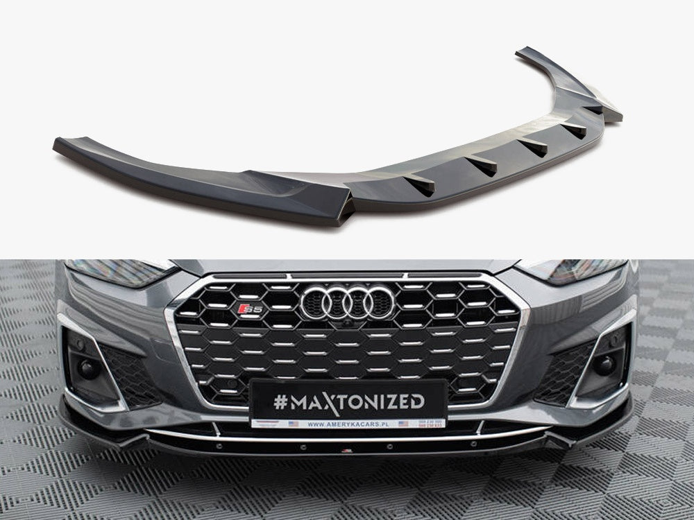 Maxton Design Front Splitter V.2 Audi S5 / A5 S-Line F5 Facelift - AU-S5-2F-FD2G - Image 1