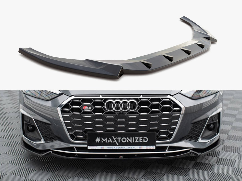 Maxton Design Front Splitter V.2 Audi S5 / A5 S-Line F5 Facelift - AU-S5-2F-FD2G - Image 1