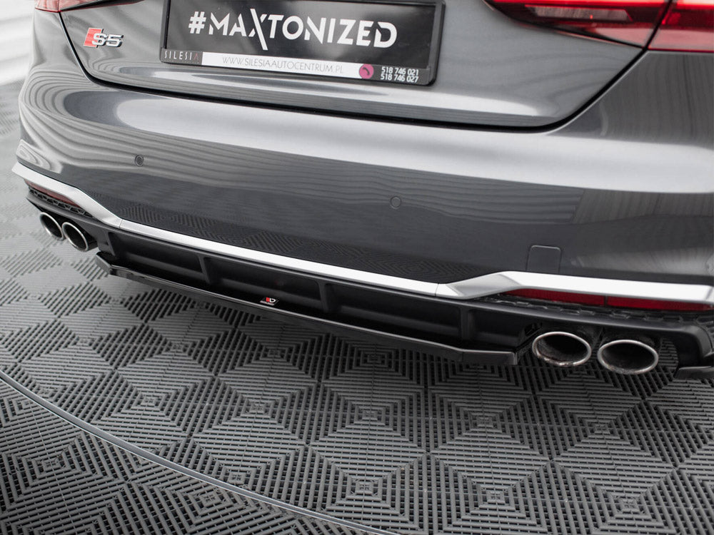 Maxton Design Central Rear Splitter S5 Sportback / Coupe F5 Facelift - AU-S5-2F-SB-RD1G - Image 4
