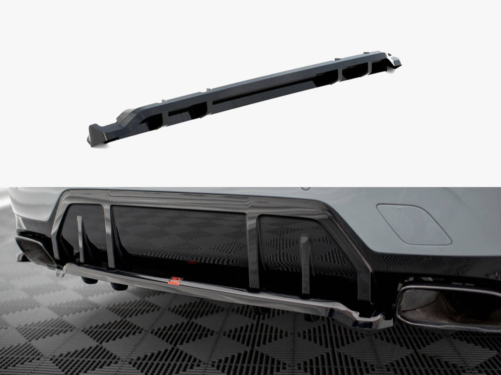 Maxton Design Central Rear Splitter (Vertical Bars) V.1 BMW M340i G20 / G21 Facelift - BM-3-20F-M-RD1G+RD2G - Image 1