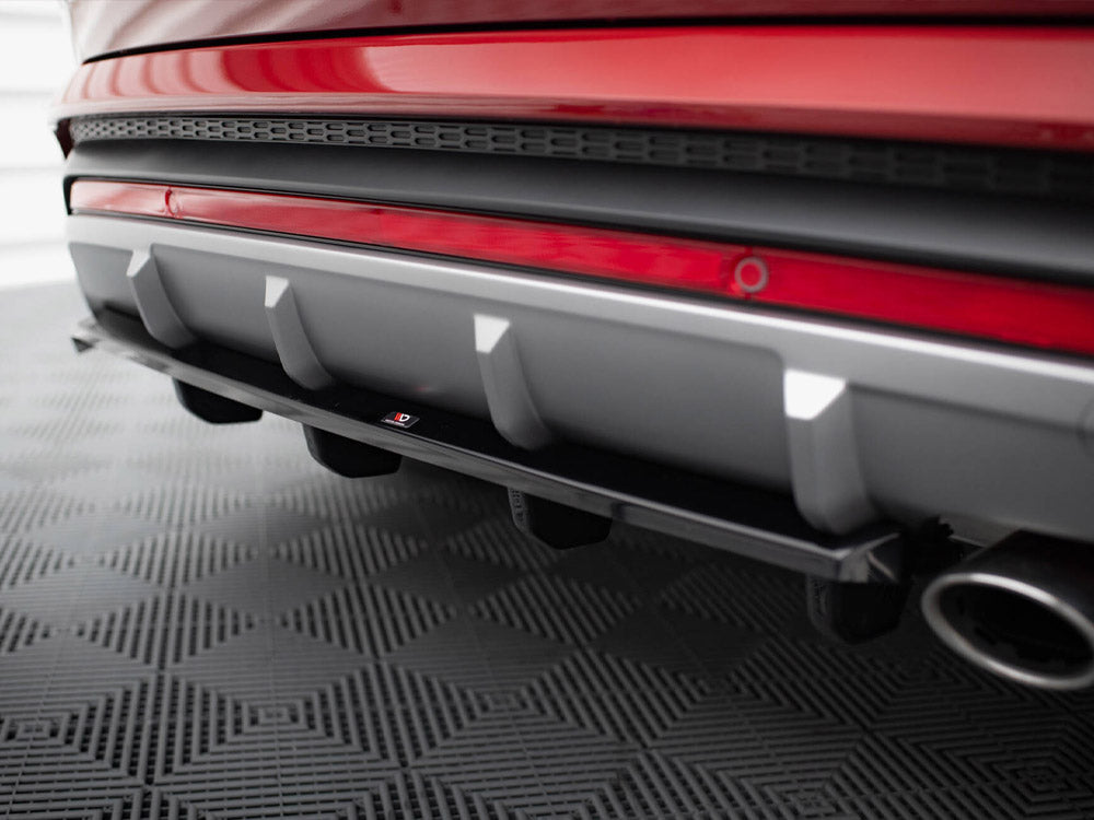 Maxton Design Central Rear Splitter (Vertical Bars) Hyundai Tucson N-Line Mk4 - HY-TU-4-NLINE-RSD1G+RD1G - Image 4