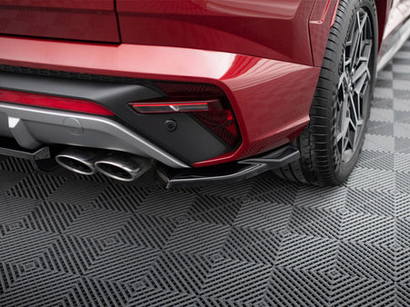 Maxton Design Central Rear Splitter (Vertical Bars) Hyundai Tucson N-Line Mk4 - HY-TU-4-NLINE-RSD1G+RD1G - Image 5