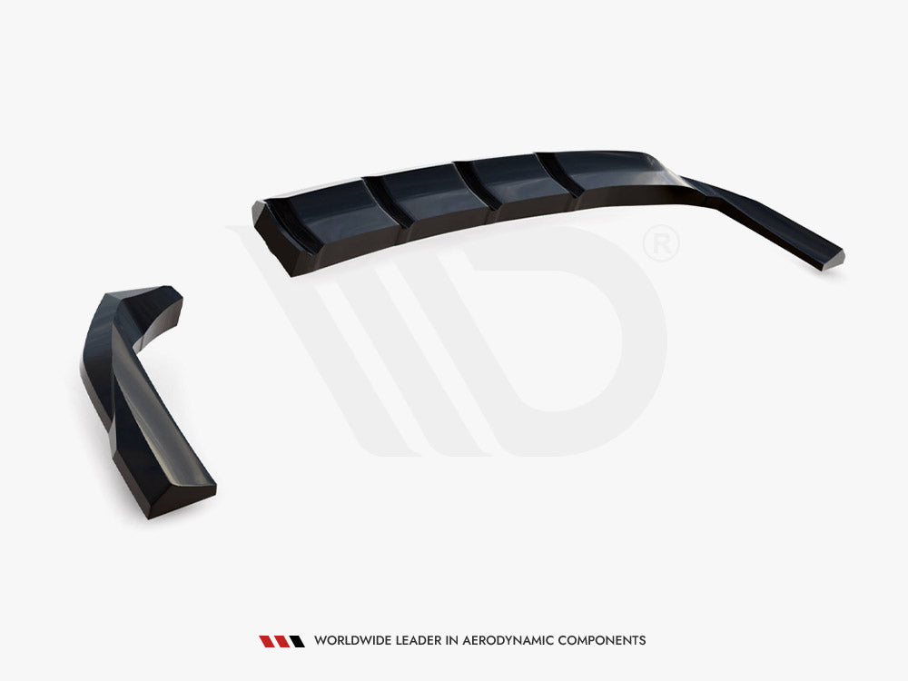 Maxton Design Central Rear Splitter (Vertical Bars) Hyundai Tucson N-Line Mk4 - HY-TU-4-NLINE-RSD1G+RD1G - Image 7