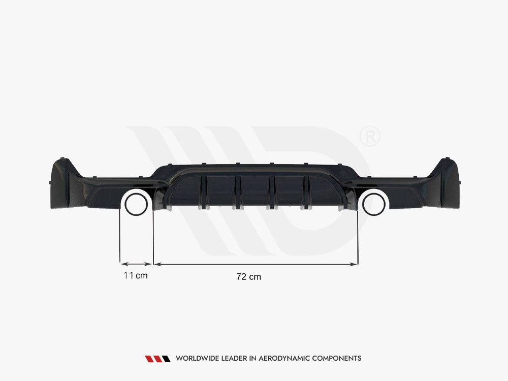 Rear Valance BMW 4 Coupe / Gran Coupe / Cabrio M-Pack F32 / F36 / F33 (Version with single exhausts on both sides)
