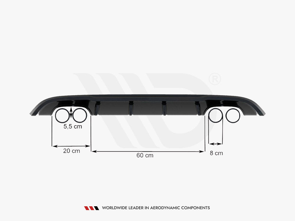 Maxton Design Rear Valance VW Golf VI With 2 Exhaust HOLE - VW-GO-6-RS2G - Image 4