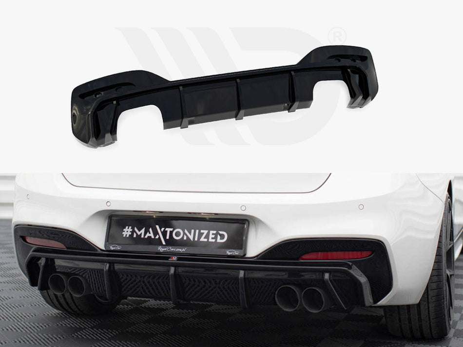 MAXTON DESIGN Rear Valance V.3 BMW 1 M-Pack / M140i F20 Facelift (Version with dual exhausts on both sides)